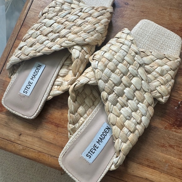 Steve Madden Tan Braided Leather Sandals - Picture 2 of 6